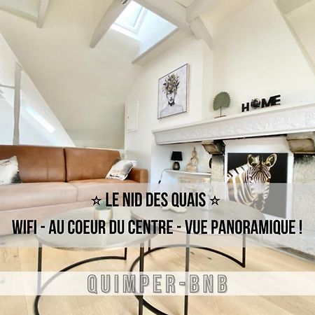 Le Nid Des Quais - Vue Panoramique Au Coeur De La Ville - Wifi - Entree Autonome Quimper Bagian luar foto