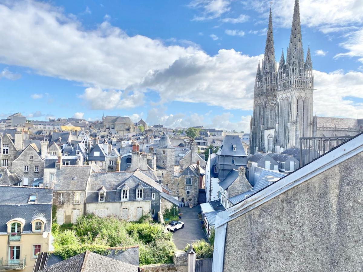 Le Nid Des Quais - Vue Panoramique Au Coeur De La Ville - Wifi - Entree Autonome Quimper Bagian luar foto